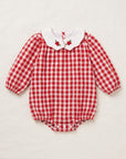 Gingham Rose Embroidered Shorts