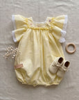 Embroidered Ruffle Romper