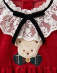 Velvet Holiday Bear Dress