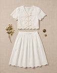 First Communion Embroidered Linen Set