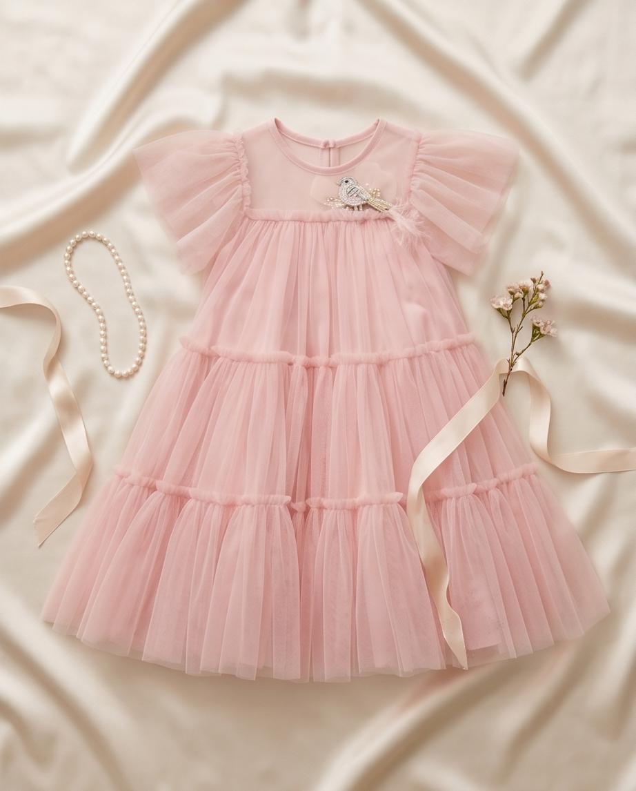 Beaded Feather Bird Dress