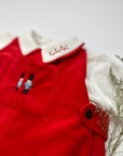 Royal British guardsman Red Velvet jumpsuit