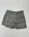 Plaid Grey Asymmetric skirt and short